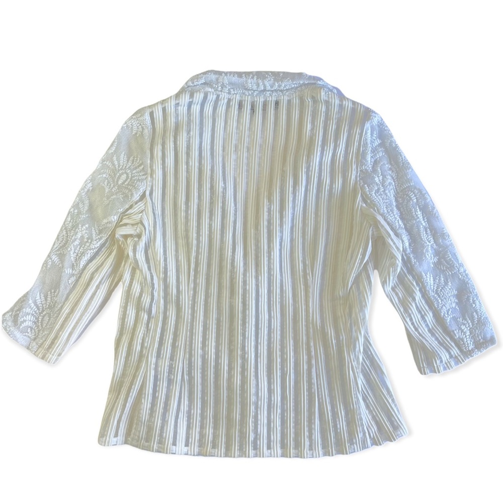 NANETTE LEPORE New Wave Notched-Collar Lace Jacket sz 12 - Picture 4 of 15